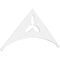 Ekena Millwork Pitch Naple Architectural Grade PVC Gable Pediment, 72"W x 33"H x 1"P (11/12) GPP072X033X100NAP - alternate 1